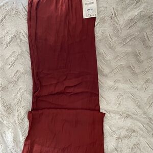 Elegant Red/orange wide leg pants